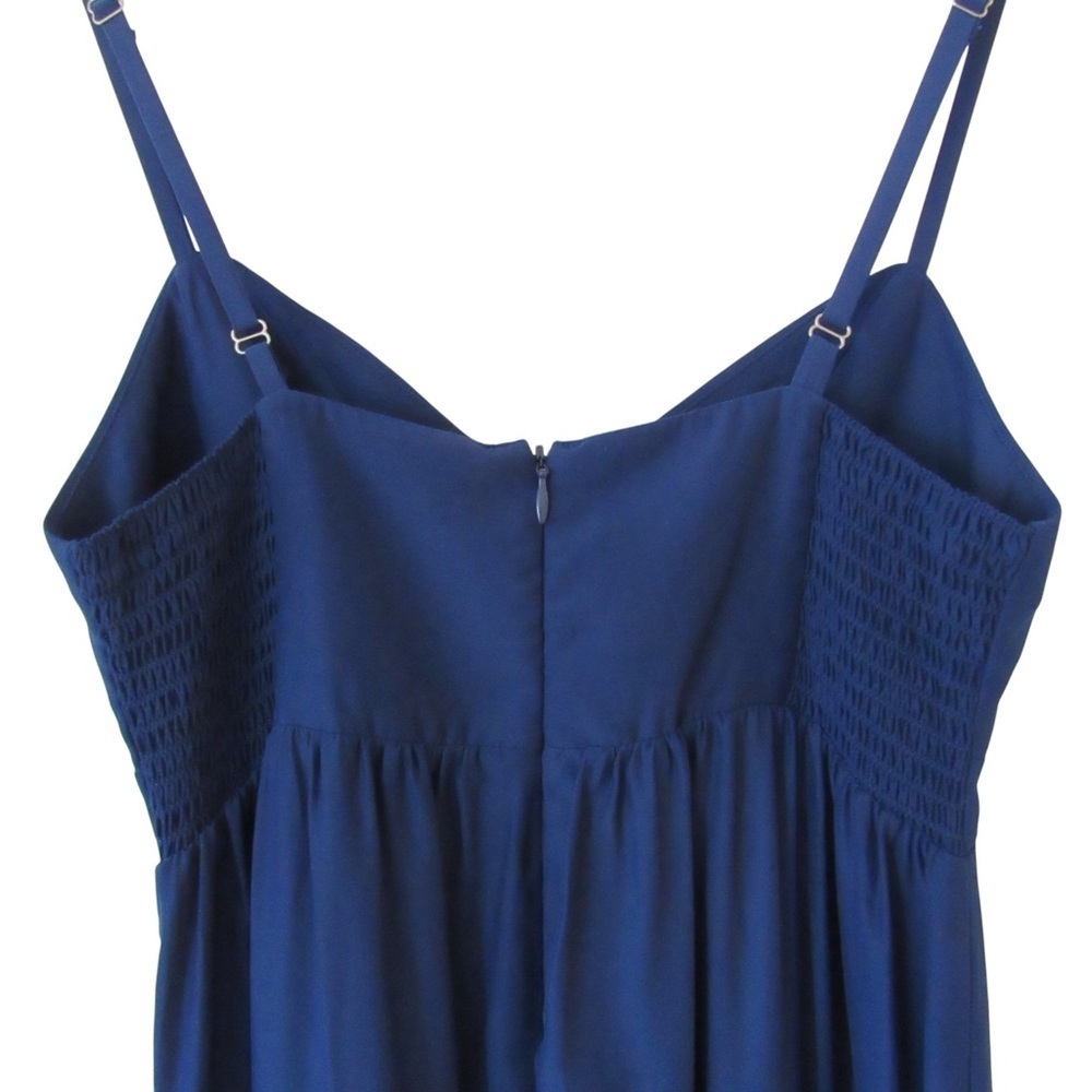 Felicity Coco Colby Woven Maxi Dress Small Navy Blue Sleeveless Sweetheart - Picture 8 of 11